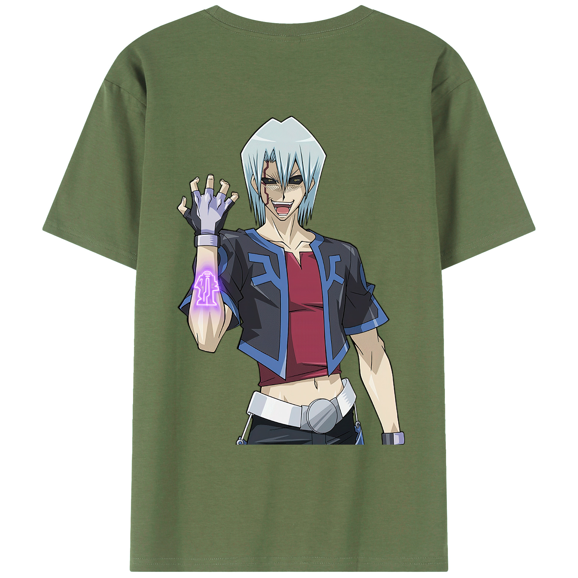 （画像用） 遊☆戯☆王 Yu-Gi-Oh! 綿100％ メンズ半袖Tシャツ（バックプリント） 通気性